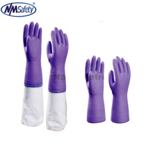 NMSAFETY  China Wholesale Extra Long household latex Flock lined gloves